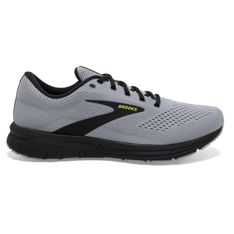 Brooks Men's Signal 3 Road Running Shoes - Grey/Black/Evening Primrose (KTCO58910)